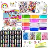 ESSENSON DIY Slime Kit Haz tu propia baba con 12 colores de baba de cristal,...