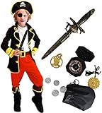 Tacobear Disfraz Pirata Niño con Pirata Accesorios Pirata Sombrero parche...