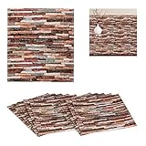 Relaxdays Paneles Pared, Efecto Piedra, Set de 10, Autoadhesivos, Cortable a...