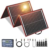 DOKIO Kit Panel Solar Plegable Portátil 160W 18V Monocristalino para cargar 12V...