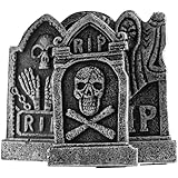 PREXTEX Paquete de 4 Adornos de Halloween de 43,2 cm lápidas Rip de Cementerio...