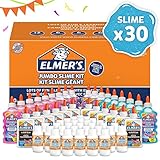 Elmer's Kit Slime Jumbo Paquete fiesta con pegamento con purpurina, transparente...