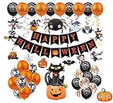 Fontee® 60 piezas halloween decoracion accesorios, Happy Halloween globos,...