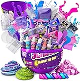 GirlZone Egg Galaxy Slime Kits para niñas, Mide 9,5 Pulgadas de Alto, 41 Piezas...